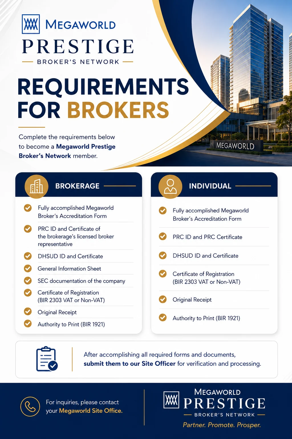 Megaworld Prestige Brokers Network broker accreditation requirements