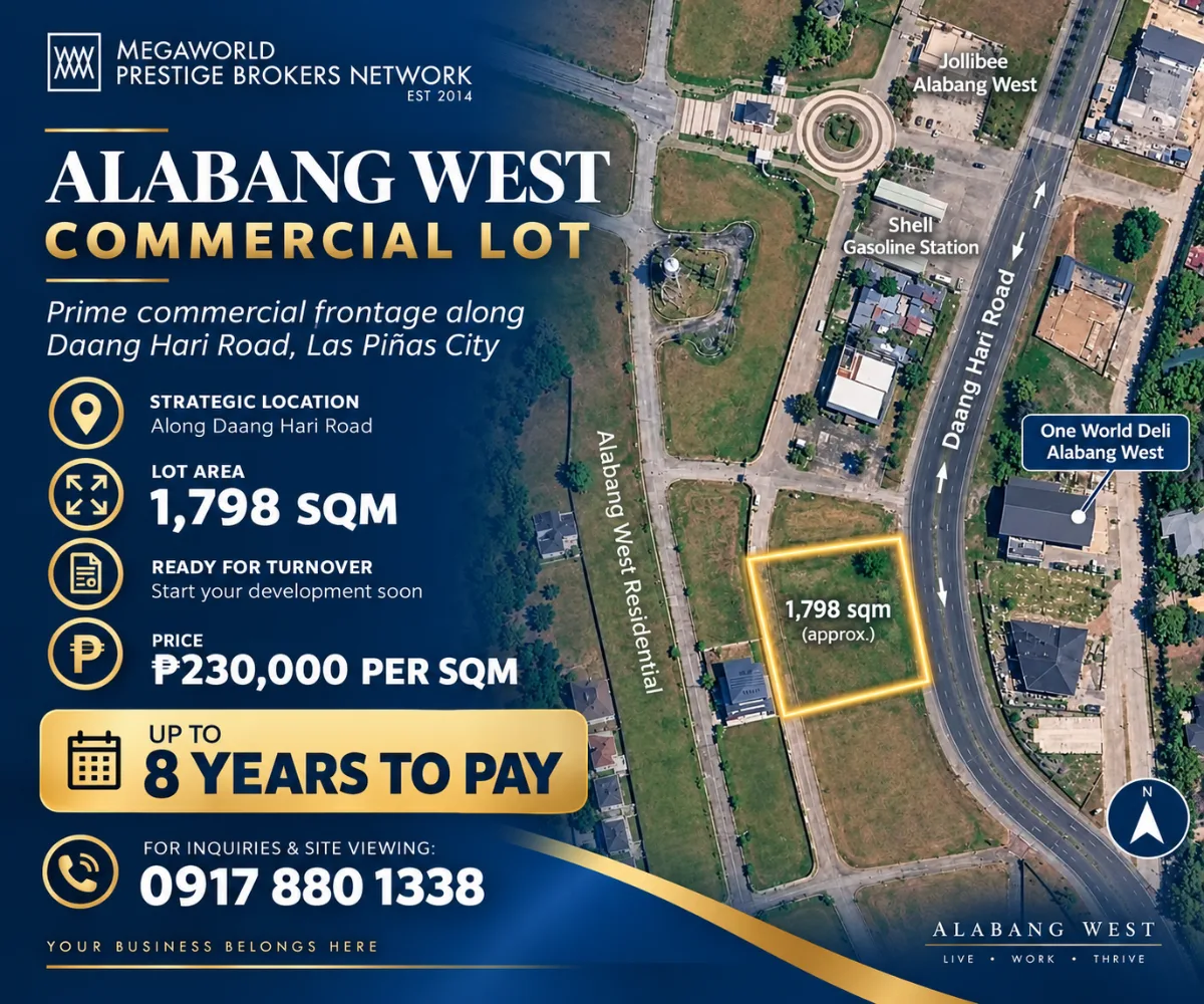 Alabang West Commercial Lot for Sale | 1,798 sqm Along Daang Hari Road — Megaworld Prestige Brokers Network update